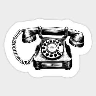 Retro Rotary Dial Phone - Dial Up the Vibe Sticker